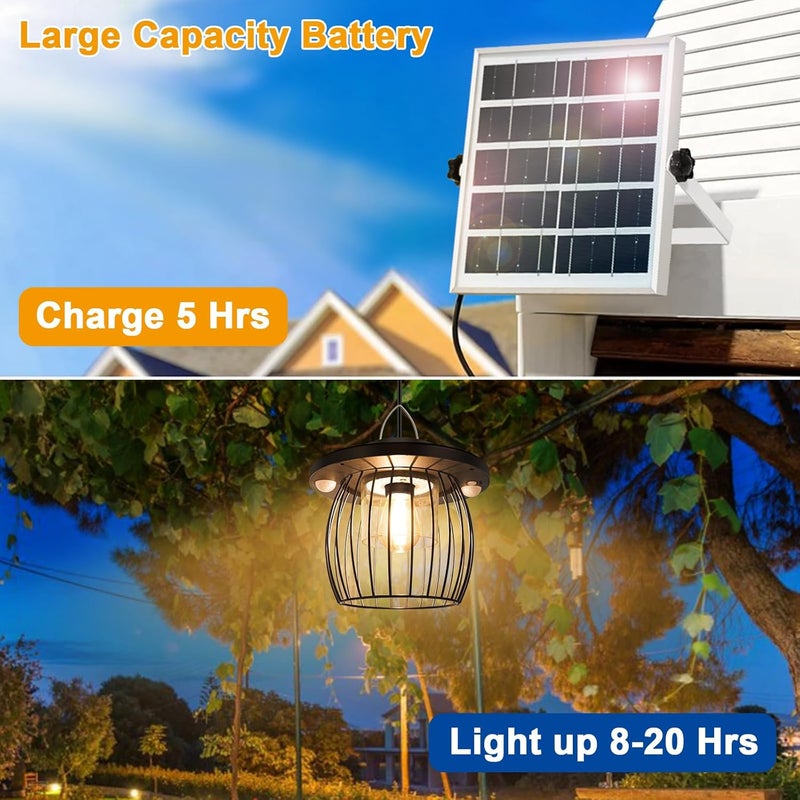 AEQ Solar Shed Light Indoor Outdoor, Solar Gazebo Lights Work in Daytime with Dual Motion Sensor/5 Modes/Remote Control, Waterproof Garage Lights with for Porch Shed Garage Barn - Image 4